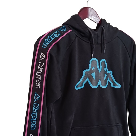 Kappa Mens Hoodie Medium Pullover Spellout Logo Sweatshirt Pocket Streetwear - Picture 2 of 6